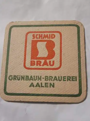 Bierdeckel - Schmid Bräu - Grünbaum Brauerei Aalen