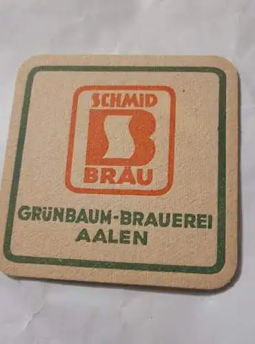 Bierdeckel - Schmid Bräu - Grünbaum Brauerei Aalen