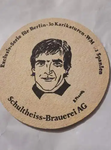 Bierdeckel - Schultheiss Brauerei - Karikaturen WM 82 (4)