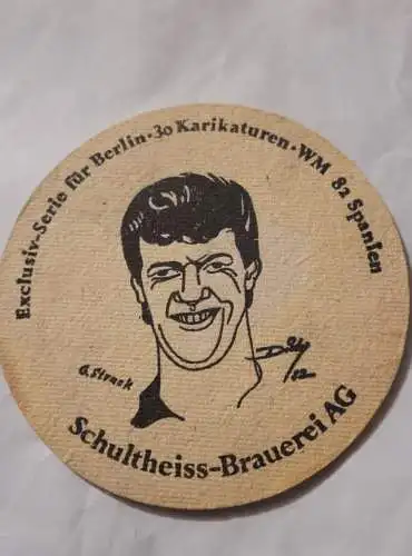 Bierdeckel - Schultheiss Brauerei - Karikaturen WM 82 (1)