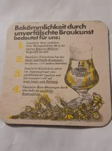 Bierdeckel - Zwiefalter Klosterbräu