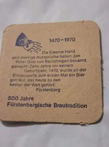 Bierdeckel - Fürstenberg