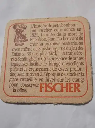 Bierdeckel - Fischer Brauerei Frankreich