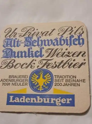 Bierdeckel - Ladenburger - Ein Mann ein Bier ein Ladenburger