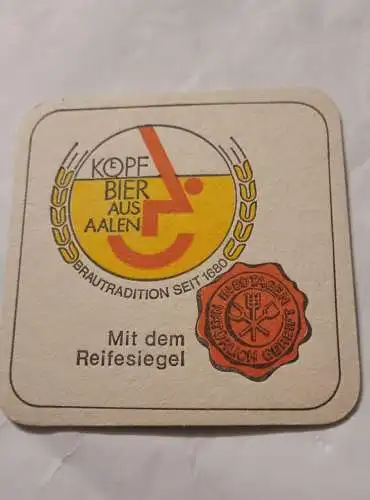 Bierdeckel - Köpf Pils aus Aalen