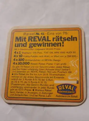 Bierdeckel - Mit Reval rätseln und gewinnen !