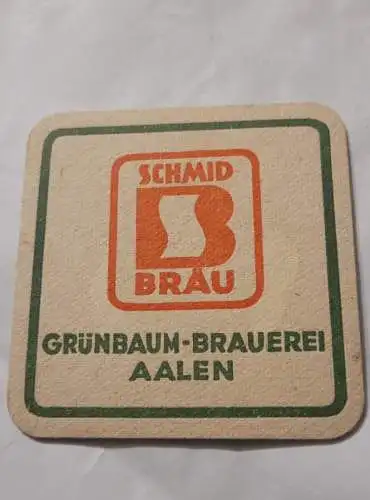 Bierdeckel - Schmid Bräu - Grünbaum Brauerei Aalen