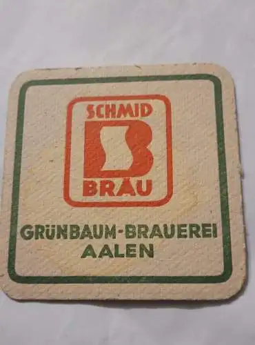 Bierdeckel - Schmid Bräu - Grünbaum Brauerei Aalen