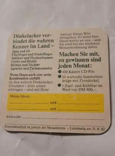 Bierdeckel - Das große Dinkelacker Kenner Spiel