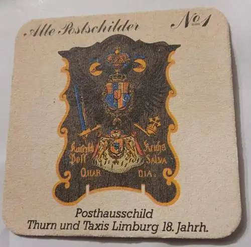 Bierdeckel - Thurn und Taxis - Alte Postschilder No.1