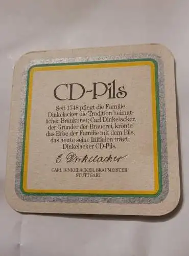 Bierdeckel - Dinkelacker CD-Pils