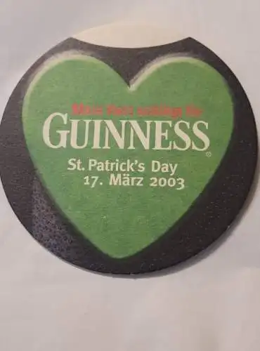 Bierdeckel - Guinness - St Patricks Day - 17 März 2003