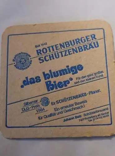 Bierdeckel - Rottenburger Schützenbräu