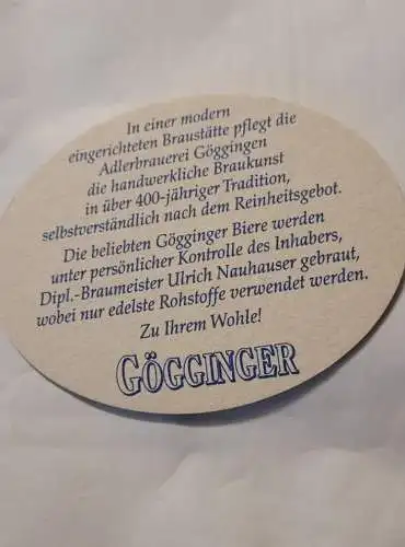 Bierdeckel - Gögginger