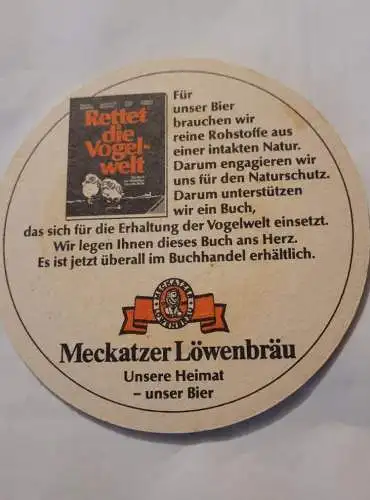 Bierdeckel - Mackatzer Löwenbräu -Der Sperlingskauz