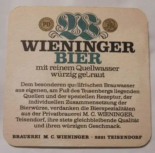 Bierdeckel - Wieninger Bier