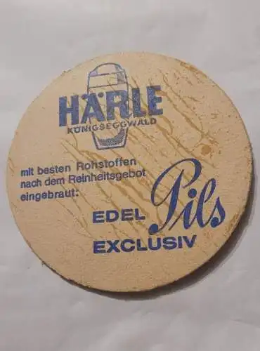 Bierdeckel - Härle Königseggwald - Edel Pils Exclusiv