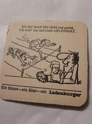 Bierdeckel - Ladenburger - Ein Mann - ein Bier - ein Ladenburger