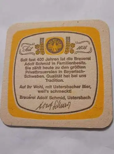 Bierdeckel - Ustersbacher Bier