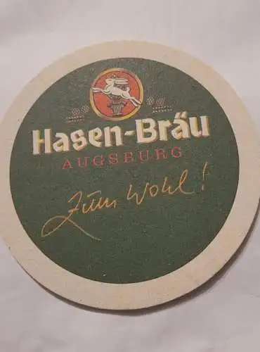 Bierdeckel -  Weißer Hase - Augsburg