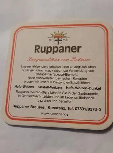 Bierdeckel - Ruppaner - Konstanz