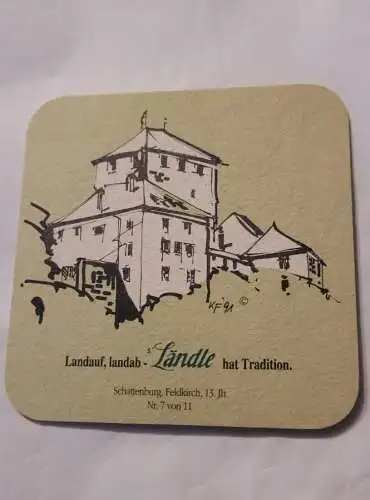 Bierdeckel - Mohren Ländle - Schattenburg Feldkirch