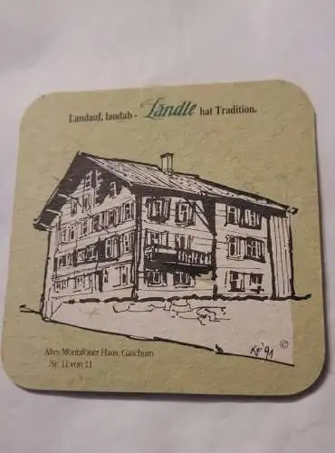 Bierdeckel - Mohren Ländle - Altes Montafoner Haus Gaschurn