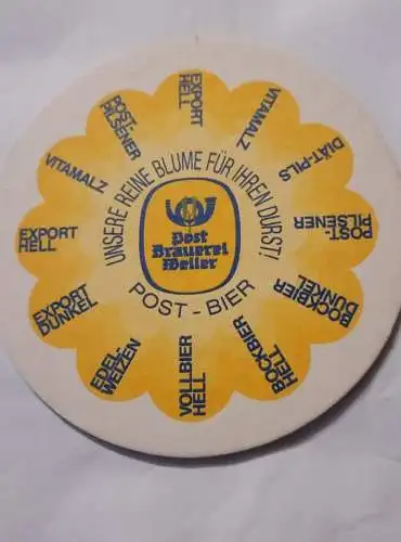 Bierdeckel - Post Brauerei Weiler