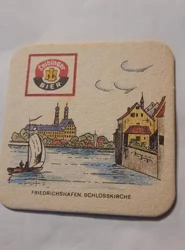 Bierdeckel - Leibinger Bier - Friedrichshafen Schlosskirche