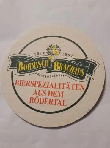 Bierdeckel - Böhmisch Brauhaus - Rödertal