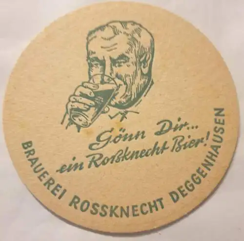 Bierdeckel - Brauerei Rossknecht Deggenhausen