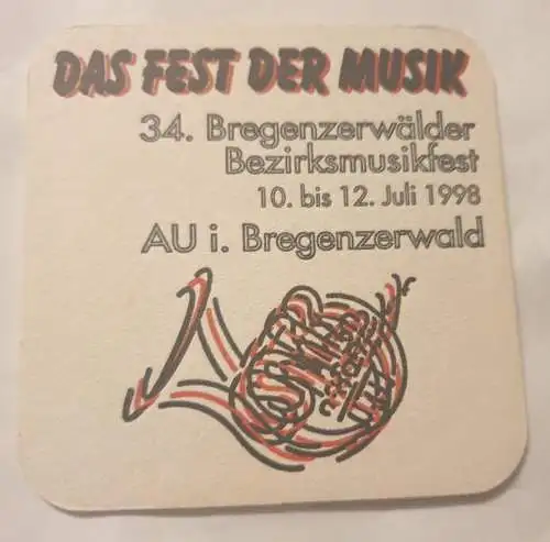 Bierdeckel - Egger Bier - Das Fest der Musik 1998 - Bregenzerwald