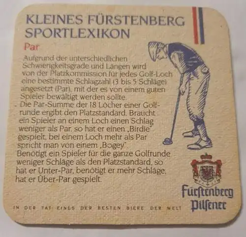 Bierdeckel - Fürstenberg