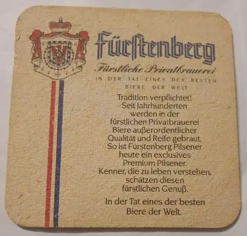 Bierdeckel - Fürstenberg