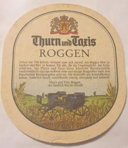 Bierdeckel - Thurn und Taxis Roggen