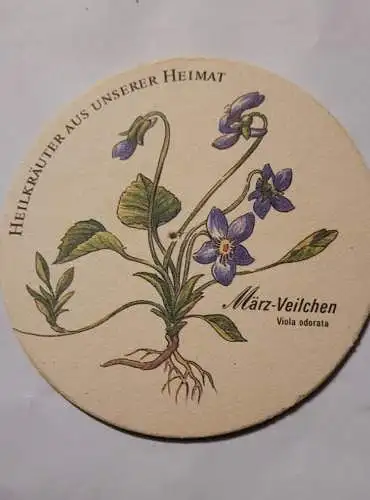 Bierdeckel - Heilkräuter aus unserer Heimat - März-Veilchen