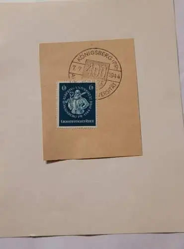 Stempel 400 Jahre Universität Königsberg Preussen 1944
