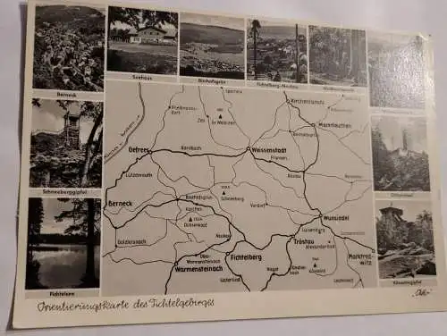 Orientierungskarte des Fichtelgebirges