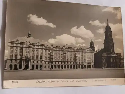 Dresden -  Altmarkt Ostseite mit Kreuzkirche (Neuaufbau)