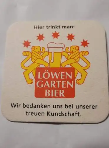 Bierdeckel - Löwen Garten Bier