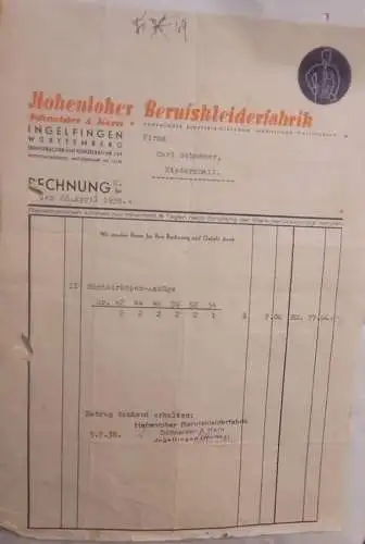 Hohenloher Berufskleiderfabrik - 1938 (4)