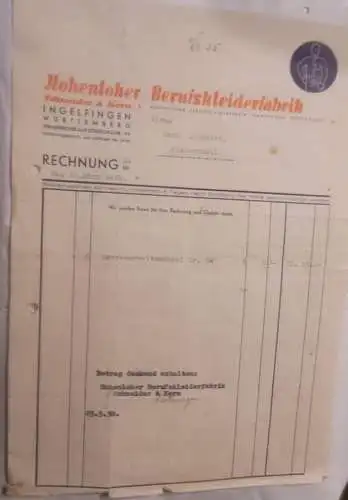 Hohenloher Berufskleiderfabrik - 1938 (2)