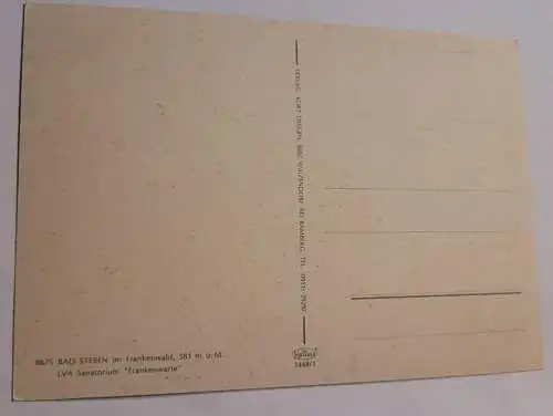 Bad Steben im Frankenwald - LVA Sanatorium Frankenwarte