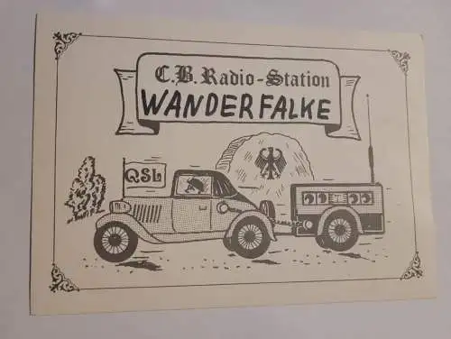 QSL Karte - CB-Radio-Station - Wanderfalke