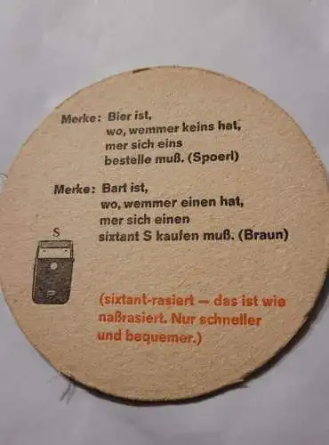 Bierdeckel - Würzburger Hofbräu Pilsener