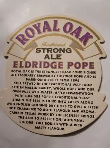 Bierdeckel - Royal Oak - Eldridge Pope