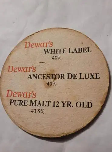 Bierdeckel - Dewars feine Scotch Whiskies