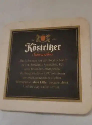 Bierdeckel - Köstritzer Schwarzbier