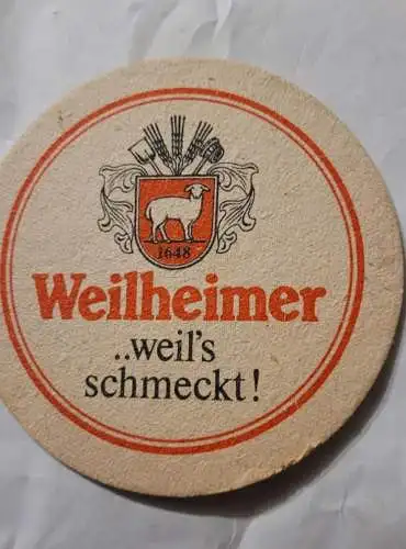 Bierdeckel - Weilheimer