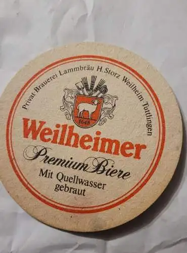 Bierdeckel - Weilheimer